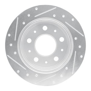 Ram Promaster 2500 Brake Rotor (1) - Rear Right - R1 Concepts - Drilled & Slotted - Silver - `14-`21
